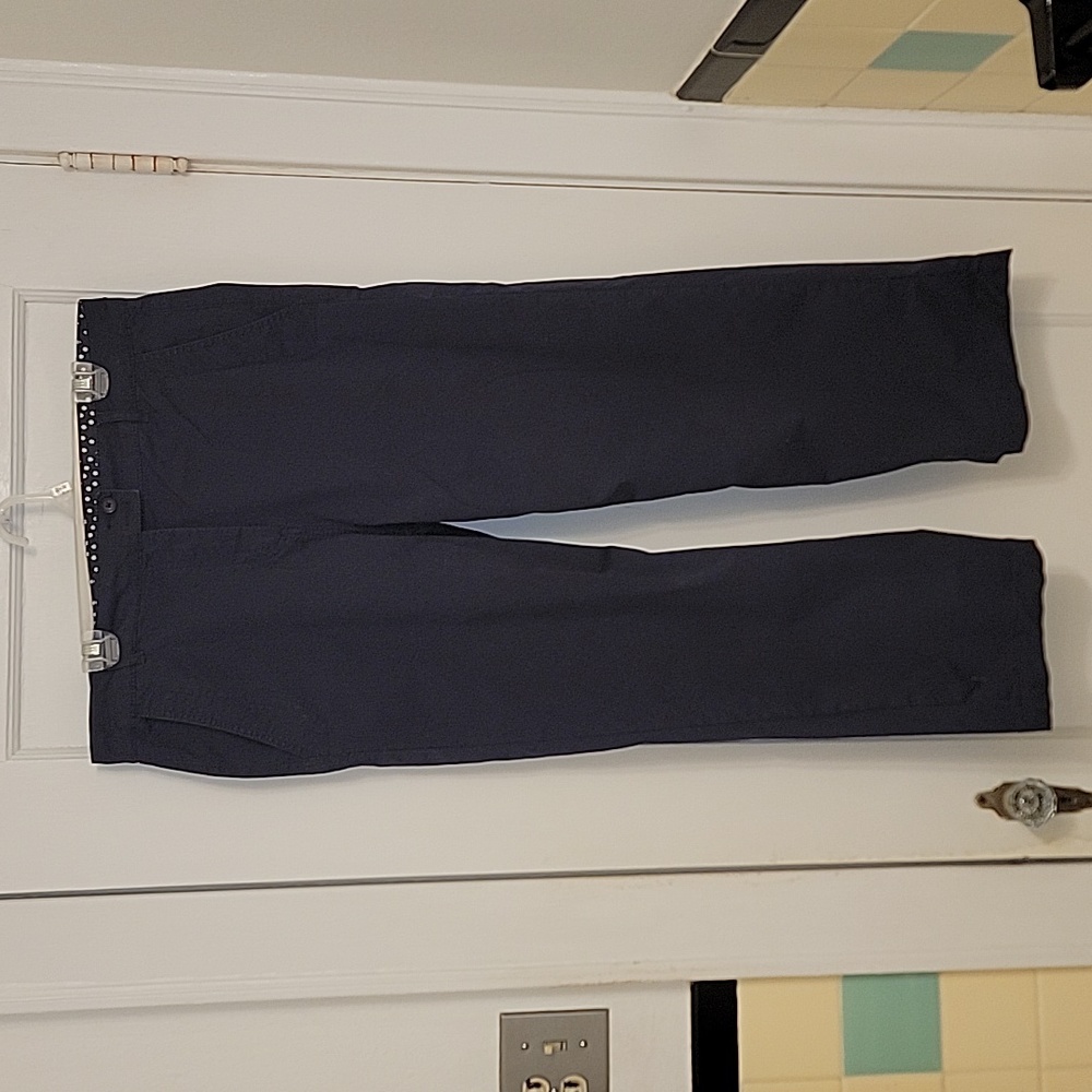 Boden navy flat front chinos